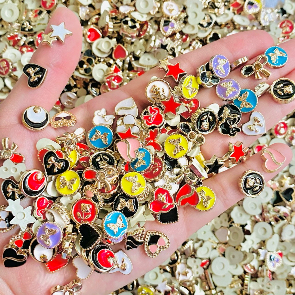 100 ชิ้น อุปกรณ์ทำเครื่องประดับ DIY ขนาดเล็ก 1 CM. หลากสีคละแบบคละลาย