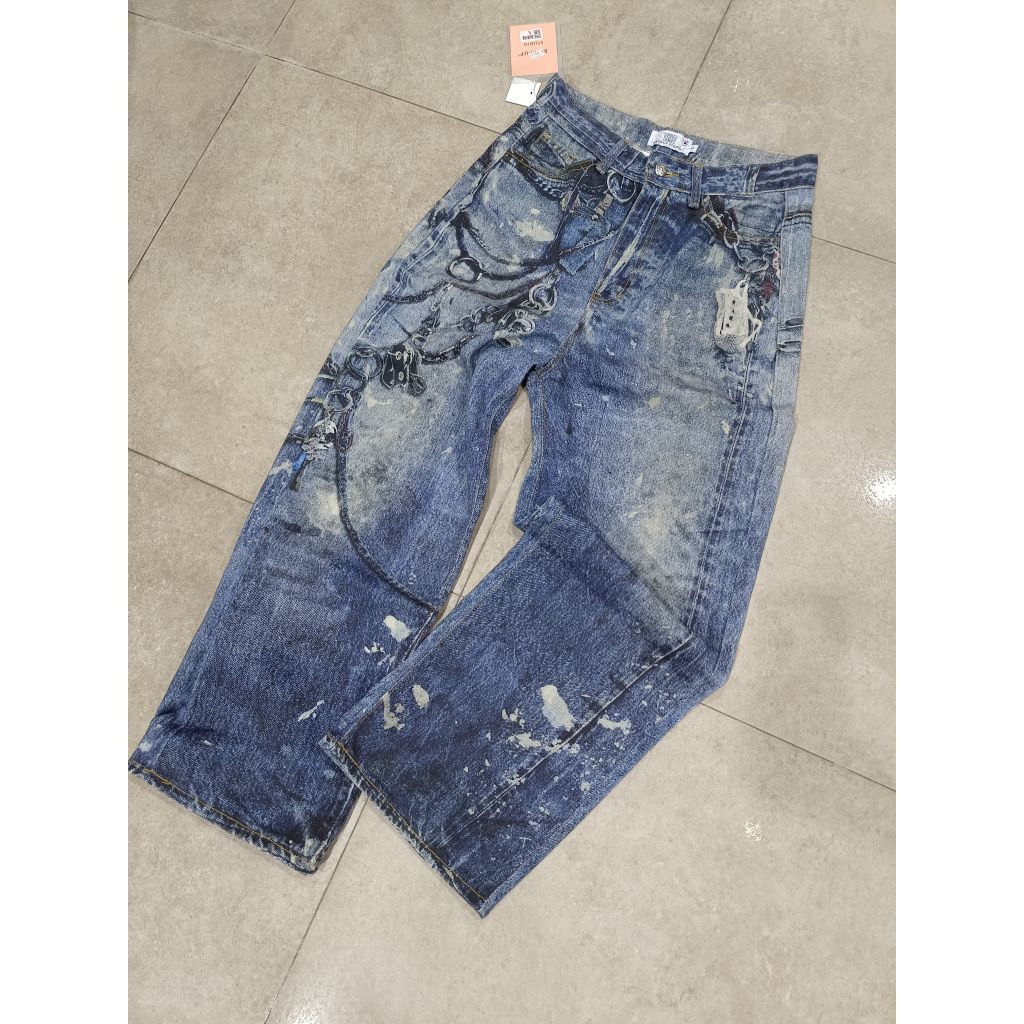 *พร้อมส่ง*🇹🇭 กางเกงยีนส์ Back up Studio Korea ทรง Buggy Streetwear 