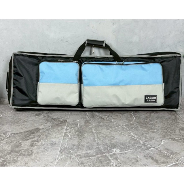 ZAGAR CASE กระเป๋าใส่คีย์บอร์ด Roland XPS30 สีฟ้า สลับ เทา ดำ** ขนาด 103*30*8 cm.