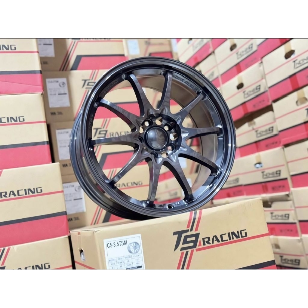 ล้อแม็กซ์ CE28ขอบ18 5รู114.3​กว้าง8.5นิ้ว ET35 สีเทากันล้อแม็กซ์คุณภาพแข็งแรงทนทาน งาน​T9​ RACING​  