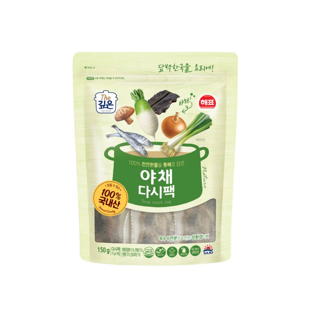 [ของแท้] 야채다시팩 Haepyo Vegetable Soup Stock Bag (เครื่องทำซุปสูตรผัก 10 ซอง) 150g