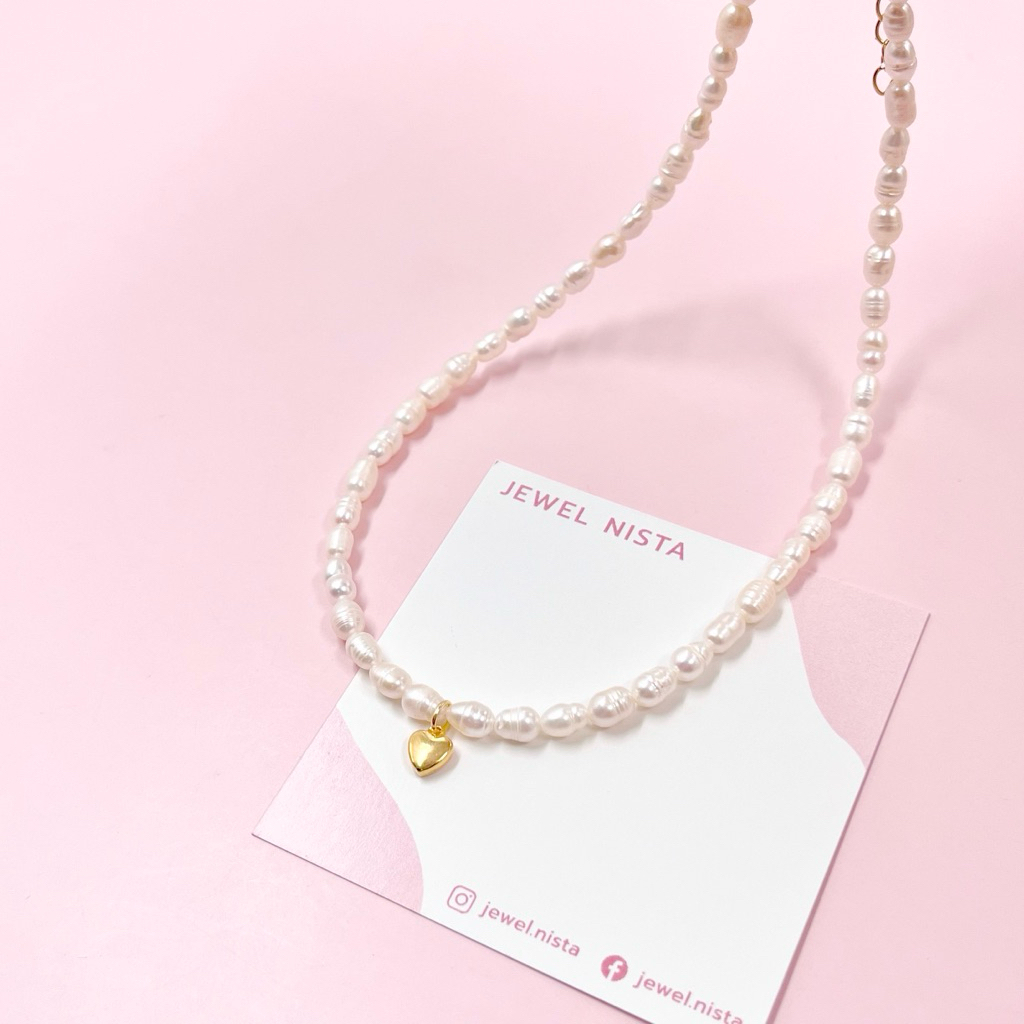 pearl necklace สร้อยคอมุกน้ำจืดแท้ เลือก แบบและจี้ได้ 🌟ทักแชทก่อนกดสั่ง