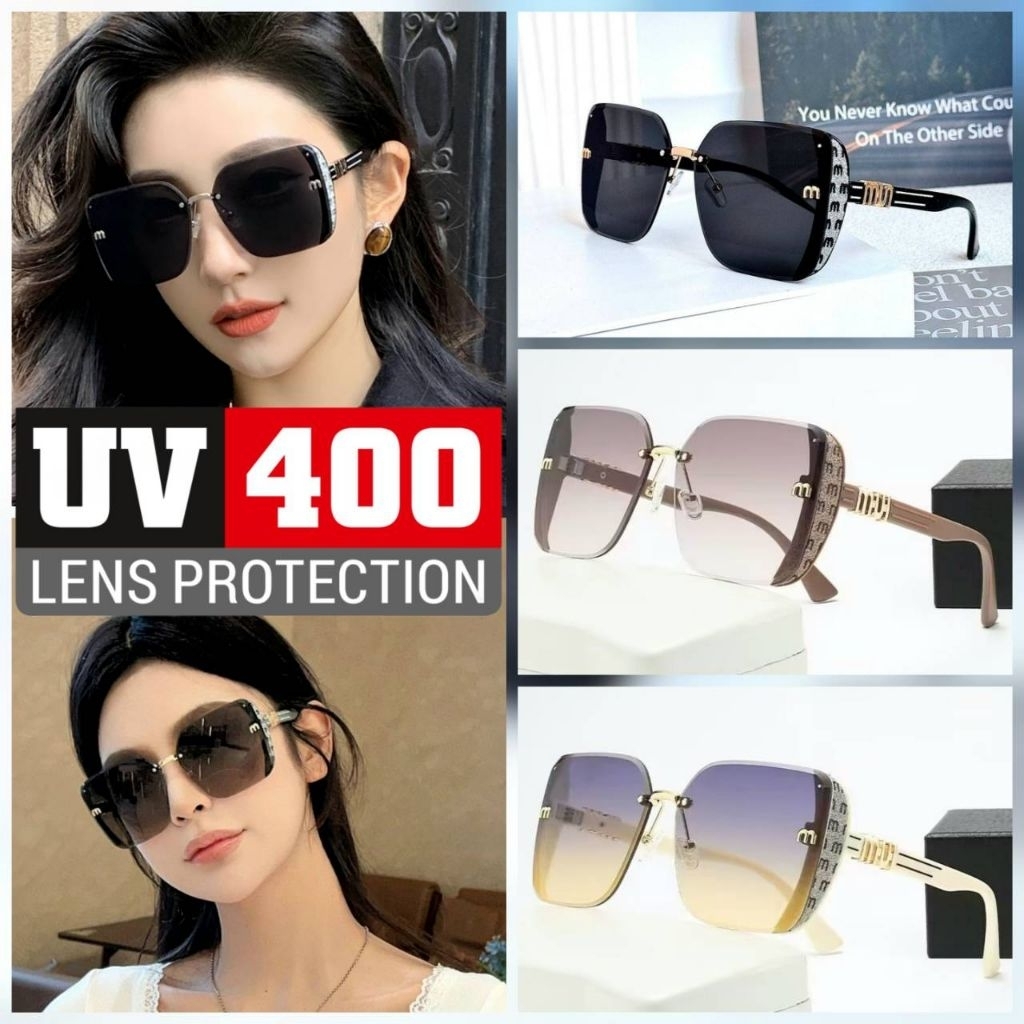 แว่นกันแดดผู้หญิง UV400 รุ่น M-Luxe เลนส์แฟชั่นเกาหลี ทรงสี่เหลี่ยมพรีเมียม​ กันแดดหรูหรา กันแสงยูวี ใส่ได้ทั้งชายหญิง