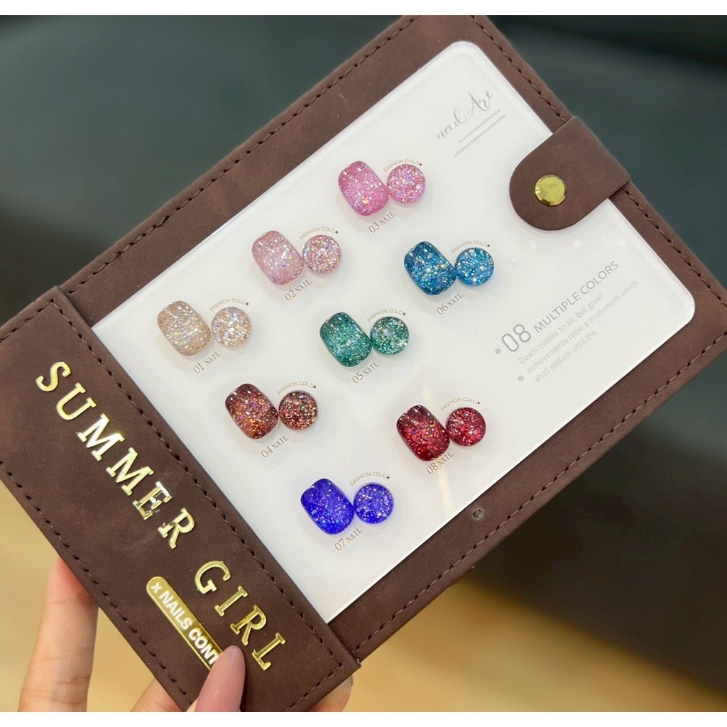 รวมเซตสี Summer girl Set 8 color Cateye flash ,Cateye Satin ,flash ,Glitter พร้อมชาร์จสำเร็จรูป