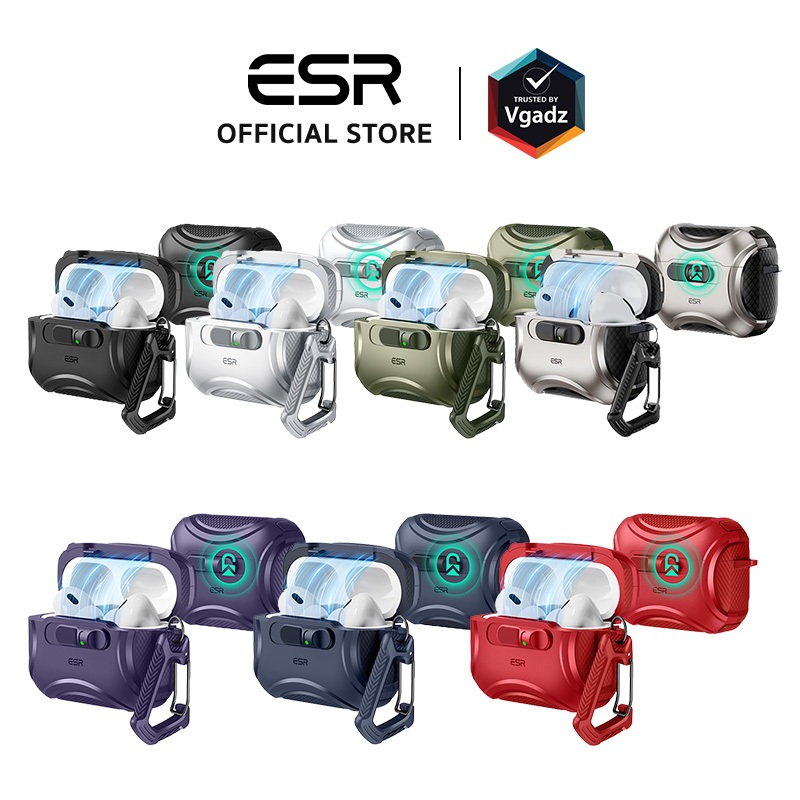 ESR  เคสสำหรับ AirPods Pro 3 รุ่น Cyber Armor FlickLock Case (HaloLock)