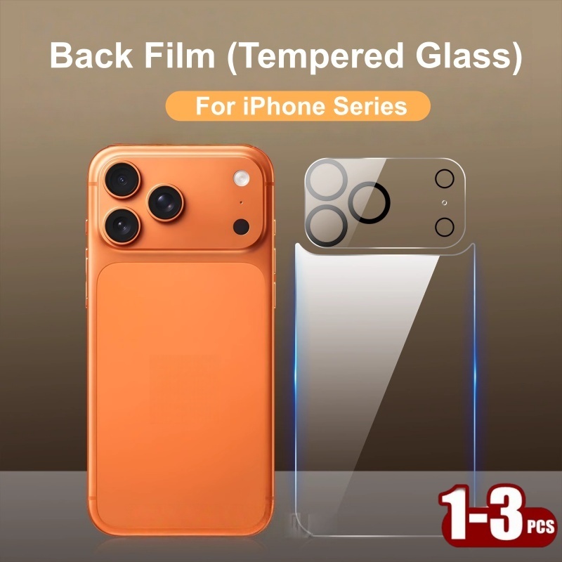 Back Film For iPhone 17 Pro 16 15 Pro Max Tempered Glass Anti-scratch For iPhone 17 16 Pro Camera Le