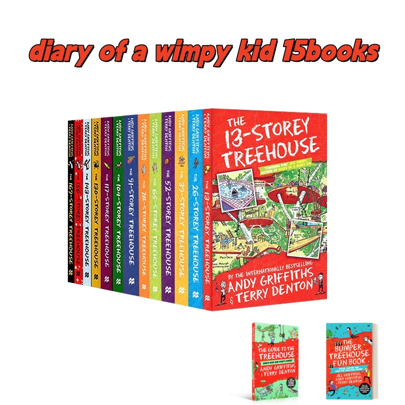 25 Books Set English Picture Storybook Diary of a Wimpy Kid Comic Bridge Novel Children Daily Reading 6-12 Years