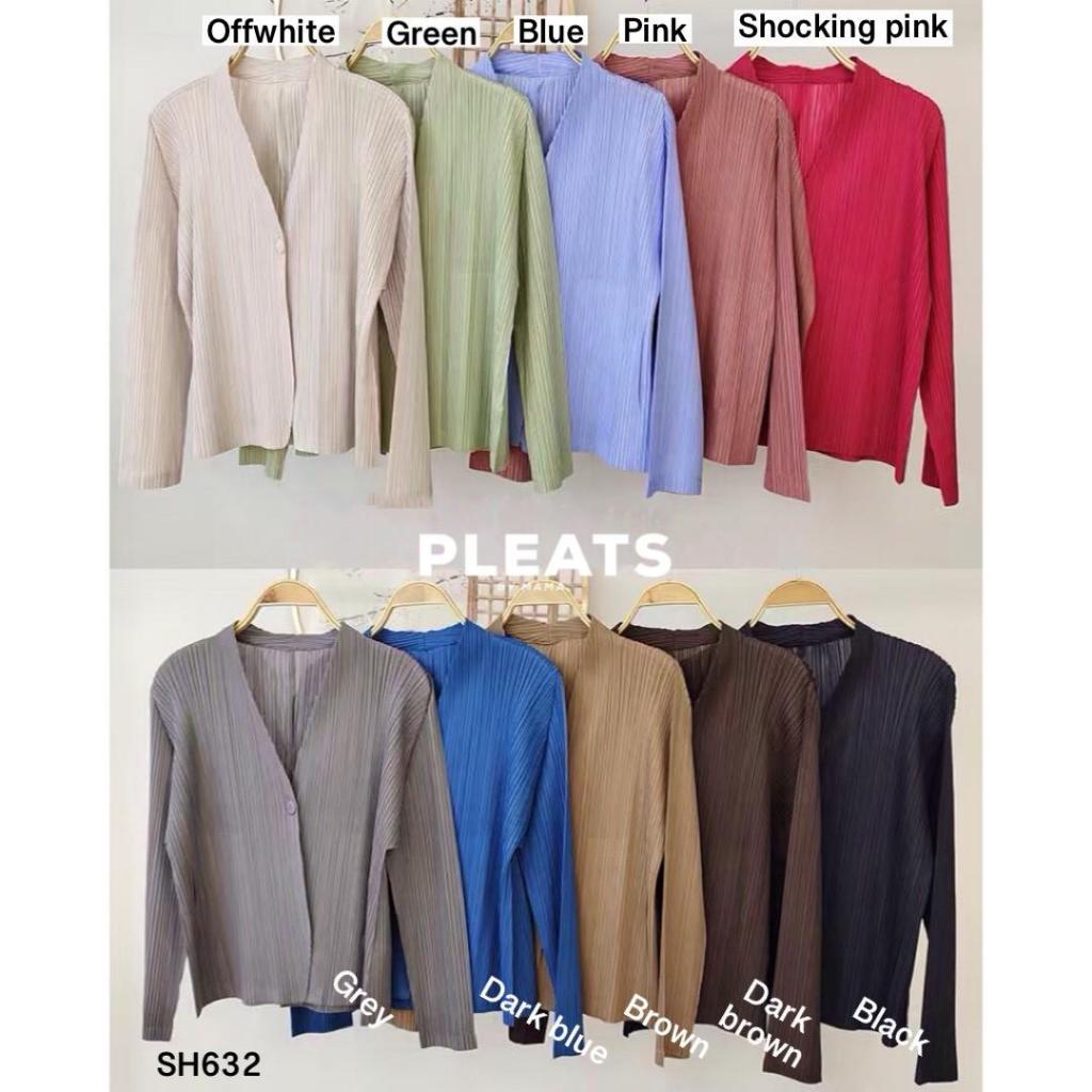 รหัส SH632 เสื้ออัดพลีท - PLEATS BY MAMA SHIRT