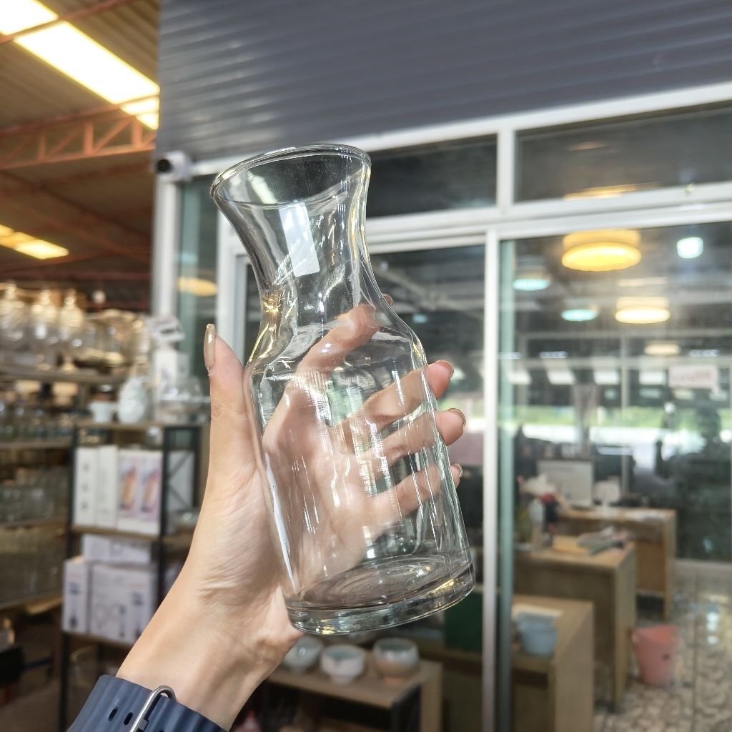 แก้วใสทรงขวดใส่กาแฟหรือมัทฉะสุดฮิต 470 ml