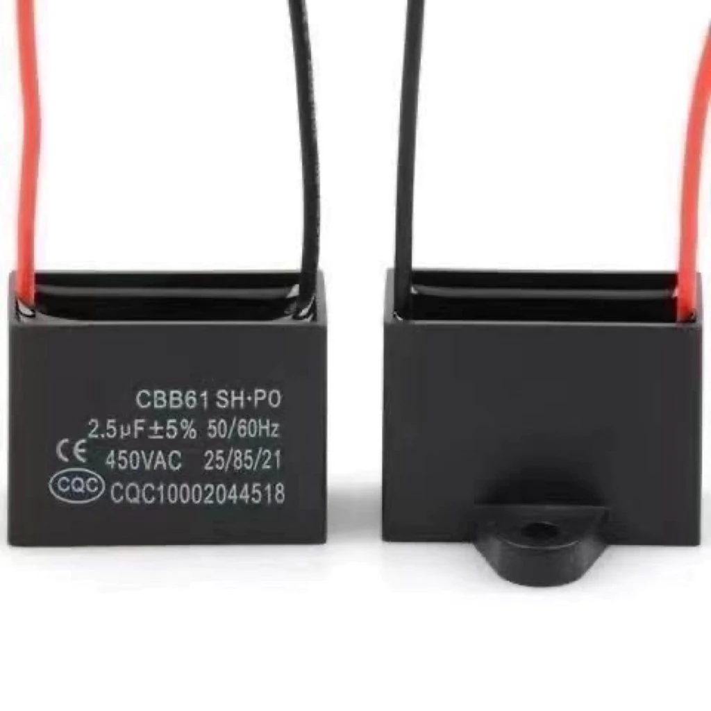 คาปาซิเตอร์ พัดลม​ มีสายไฟ ตัวเก็บประจุ Capacitor คอนเดนเซอร์พัดลม RM CBB61 1.5uF/1.8/2.0/2.5uF อะไหล่พัดลม HATARI thumbnail 5