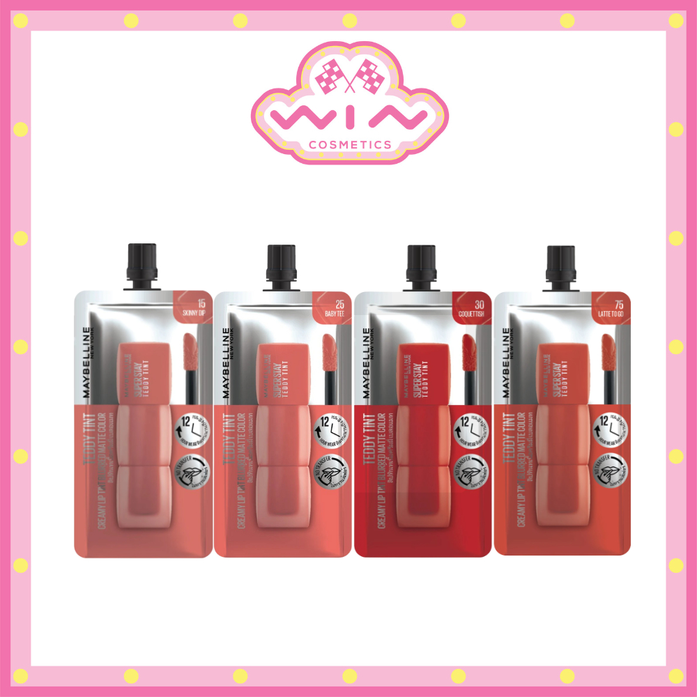 [แบบซอง] Maybelline New York Super Stay Teddy Tint เมย์เบลลีน นิวยอร์ก ซุปเปอร์สเตย์ เท็ดดี้ ทินท์ 2 มล.
