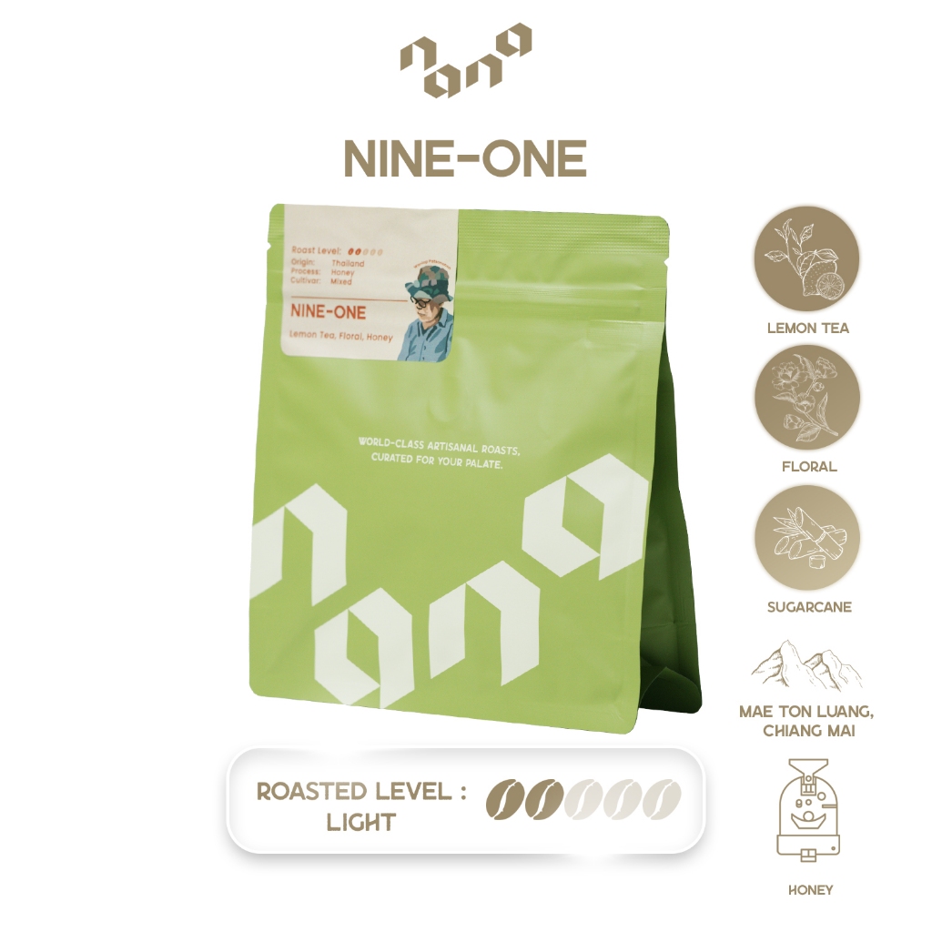 Nana Coffee Roasters เมล็ดกาแฟ คั่วอ่อน - Nine One Thai Specialty Coffee 100 g