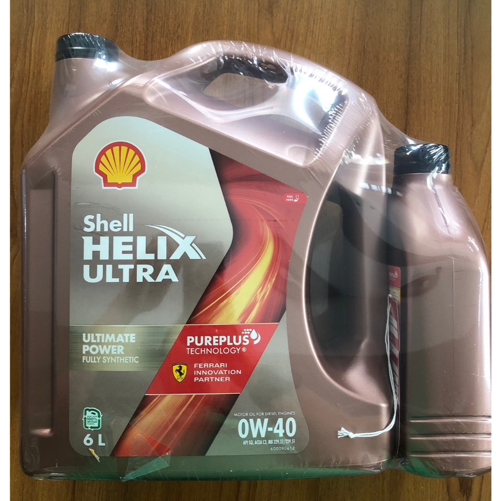น้ำมันเครื่องดีเซลสังเคราะห์ Shell Helix Ultra Diesel เชลล์ เฮลิกส์ อัลตร้า ดีเซล 0W-40 6+1L โฉมใหม่