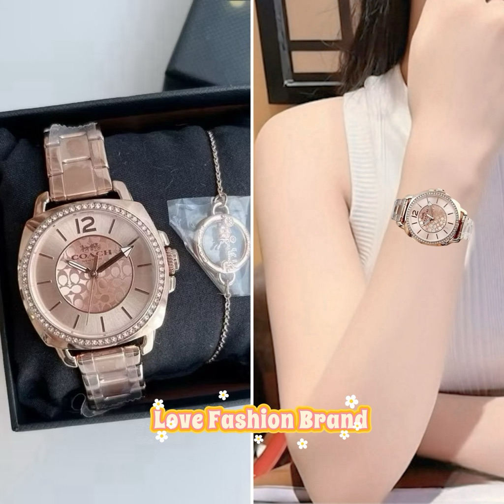👑ผ่อน 0%👑 นาฬิกาข้อมือ 14000087 Women's Quartz Watch rosegold