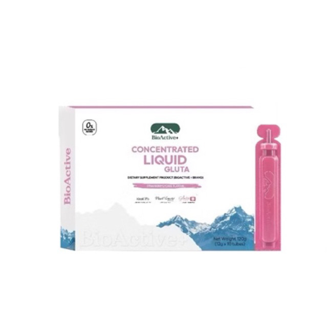 BioActive+ Concentrated Liquid Gluta รสชาติ สตรอ์เบอร์รี ลิ้นจี่