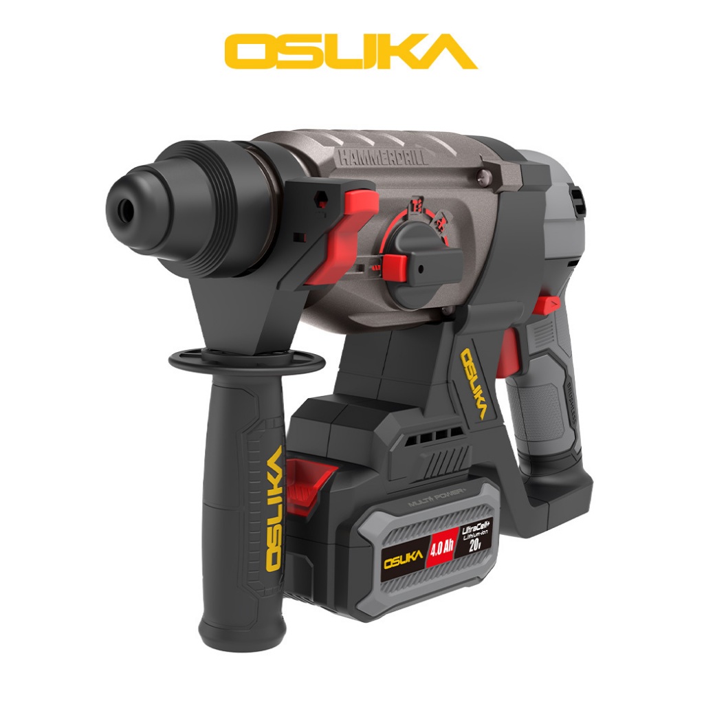OSUKA สว่านโรตารี่ไร้สาย 3ระบบ 26mm 20v C1xB1x4.0ah BLM 2.5j OCRH852-M1 AOSK0103 (ครบชุด+กล่องพลาสติ