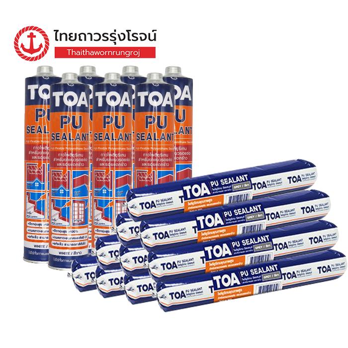 TOA PU Sealant ซิลิโคลนโพลียูริเทรน สีขาว , สีเทา ขนาด 310ml. [ยกลัง 12หลอด] / 600ml.[ยกลัง 20หลอด] 