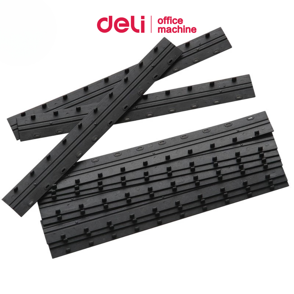 Deli สันห่วงพลาสติก สันกระดูกงู สันห่วงพลาสติก เข้าเล่มเอกสาร100 ชิ้น อุปกรณ์สำนักงาน Binding Clip