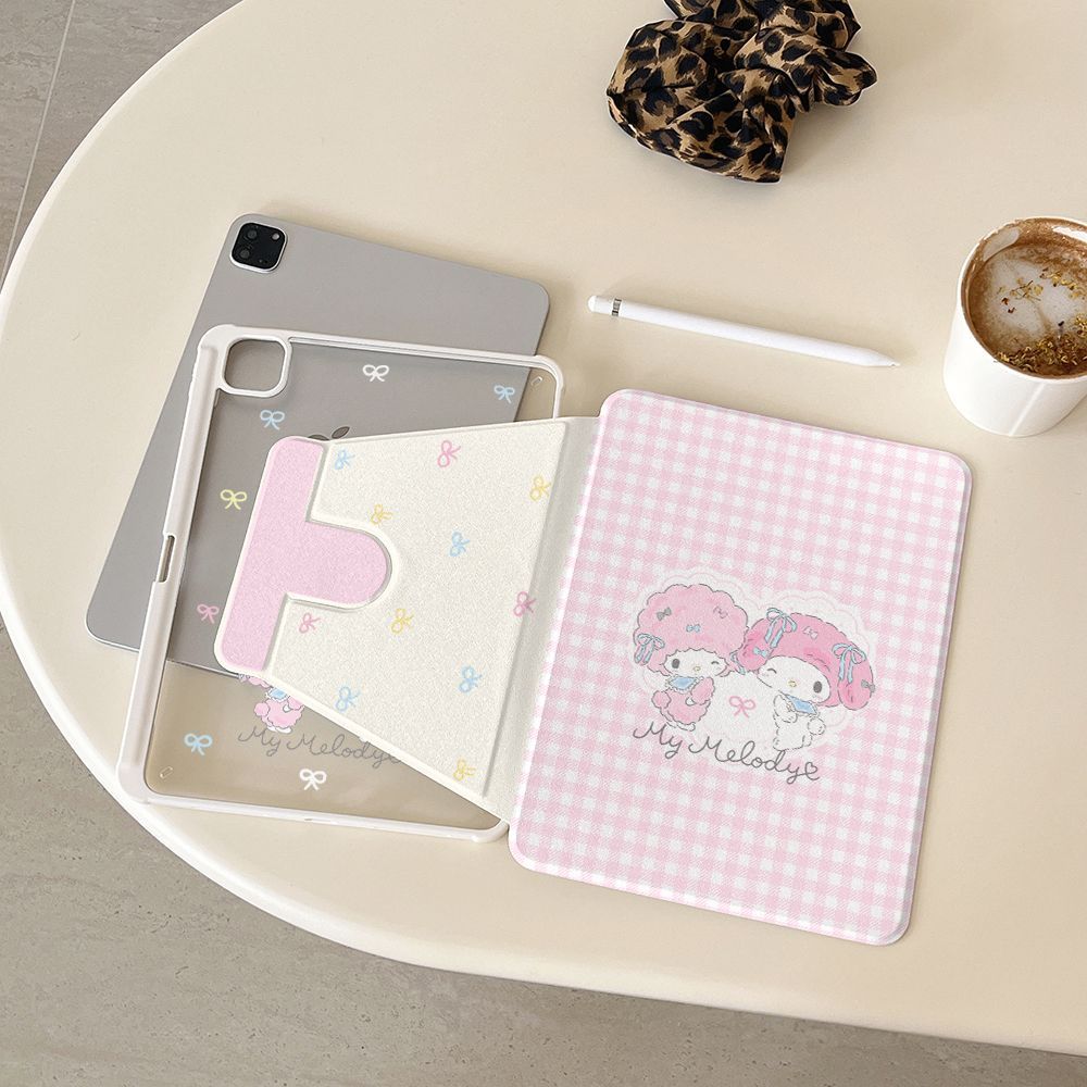 เคสไอแพด Cute Melody หมุนได้ 360° วัสดุPC Gen11 Gen10 สำหรับ iPad Air7 Air6 12.9' Mini6 Pro11 Air4