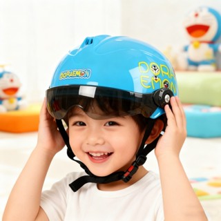 หมวกกันน็อคครึ่งใบดีไซน์ใหม่ปี 2025 ลายการ์ตูนน่ารัก ใส่ได้ท…