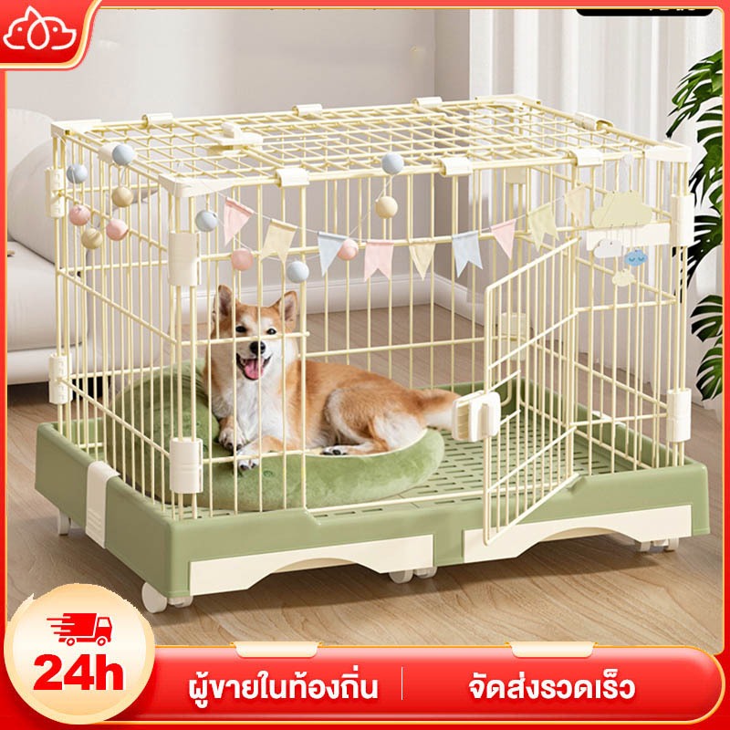 กรงสุนัข กรงสุนัขขนาดใหญ่ กรงสัตว์เลี้ยง คอกกั้นสัตว์เลี้ยง งานพรีเมี่ยม มีล้อเลื้อ กรงกระต่าย กรงกระต่ายขนาดใหญ