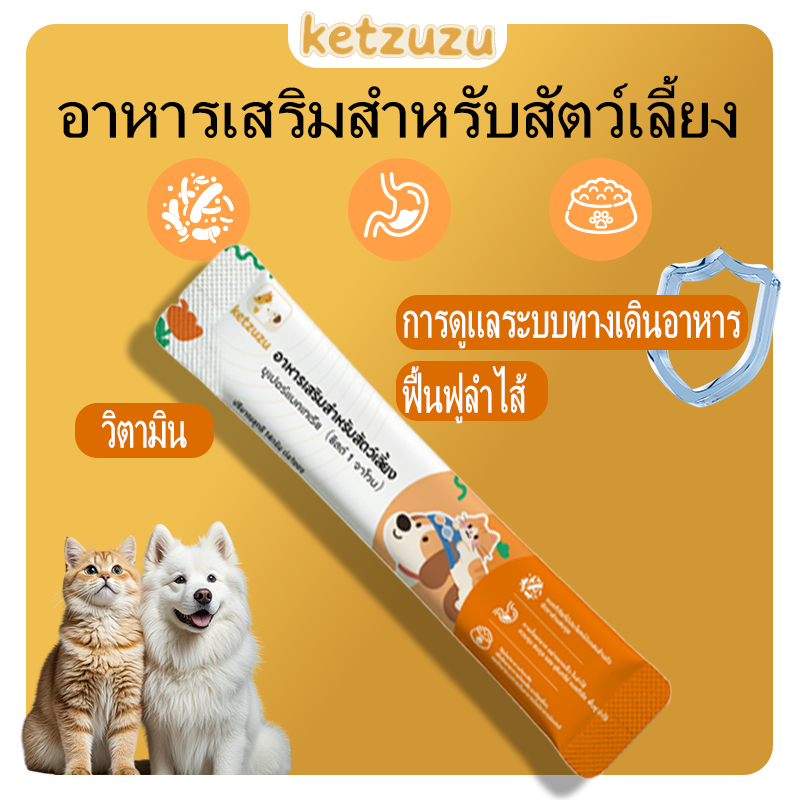 【แถมฟรี! 1 แถม 1】 Ketzuzu🐱Pet อาหารเสริมบำรุงเส้นผมสำหรับแมว Pet Treat Health care 14g