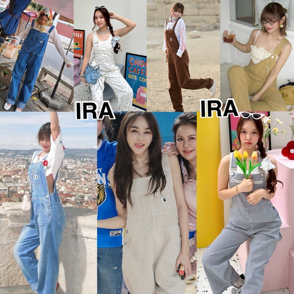 BY IRA  PANSY JUMPSUIT ชุดเอี้ยมขายาว สีขาว ขากระบอก พิมพ์ลายดอก สไตล์เกาหลี