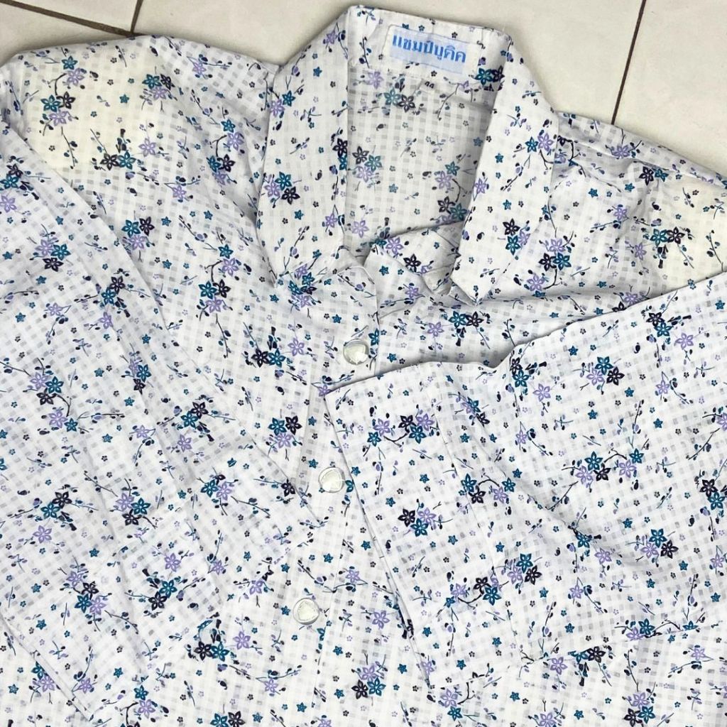 251 - 258 เสื้อแม่บ้าน เสื้อคนแก่ 40 42 44 46 48 50 52 ผ้าใส่สบาย 100% ไม่หด รีดไม่ยาก เบาสบาย