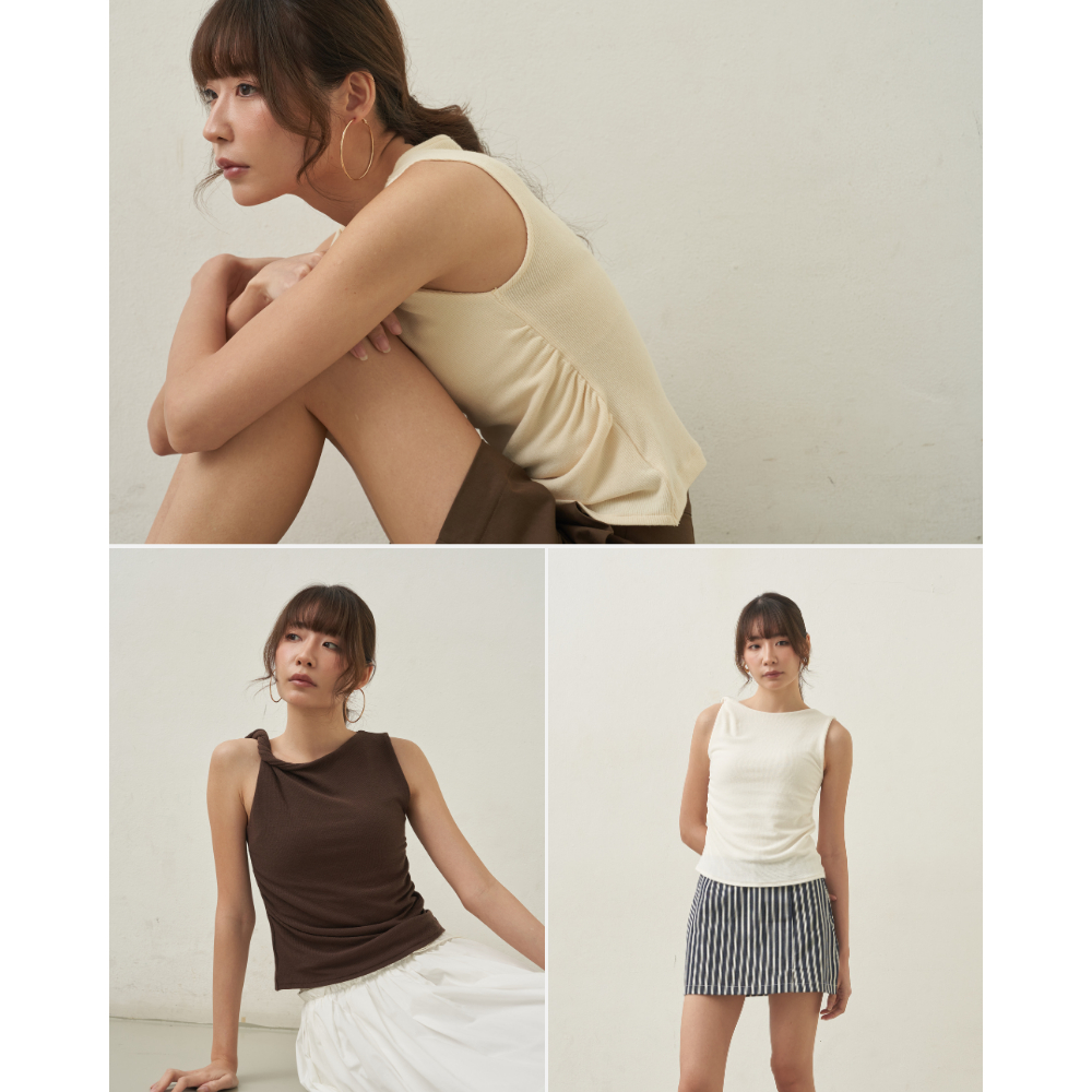 Twist top เสื้อแขนกุด