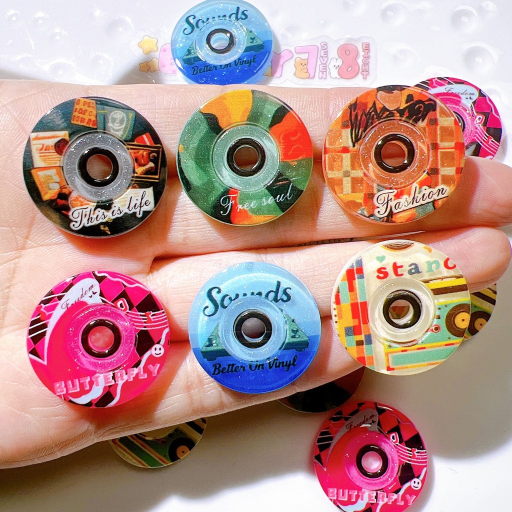 j351 แผ่นซีดีเรซิ่น diy ของจิ๋วของเล่นแพ็คละ 10 ชิ้น