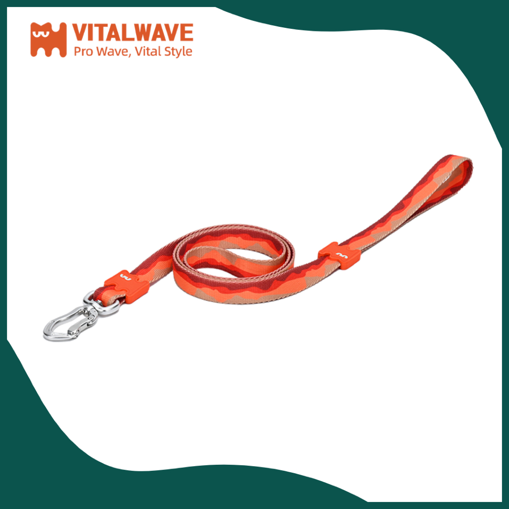 VITALWAVE Gradient Peaks Leash สายจูงสุนัข | Sunset Glow Orange