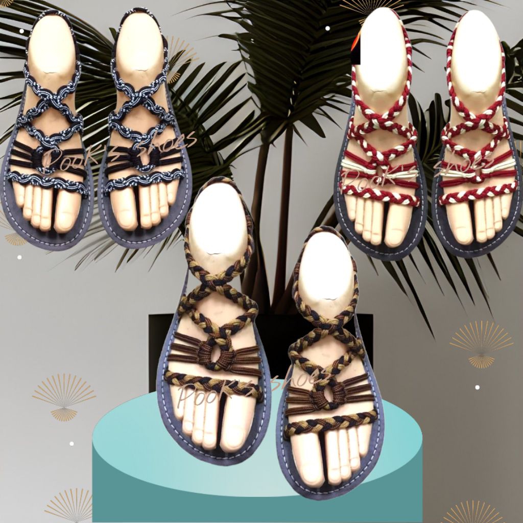 #รองเท้าHandmade🇹🇭#รองเท้าสาน #รองเท้าเชือกถัก #รองเท้าสานแตะรัดส้น#ใส่สวย ไม่กัดเท้า#พื้นยาง💯%