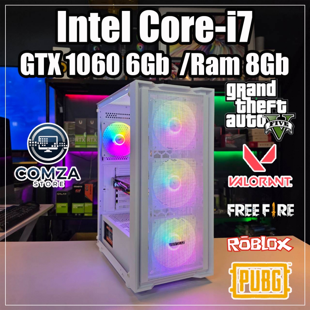Comza Store คอมพิวเตอร์ เล่นเกมส์ GTA V /Valorant /Freefire /Pubg /Roblox *Core-i7 /GTX 1060 6Gb*