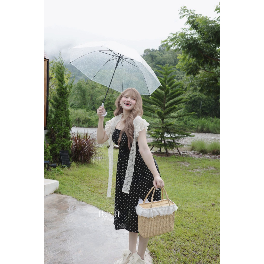 ผ้าคลุมไหลลูกไม้ (คลุมไหล่ โพกผม ผูกเอว) - รูปที่ 6