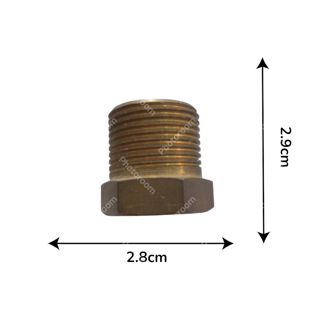 ข้อต่อตรงลดเกลียวใน+เกลียวนอก (บูชชิ่ง)BH4-6 ทองเหลือง (เกลียวใน4หุน-เกลียวนอก6หุน)