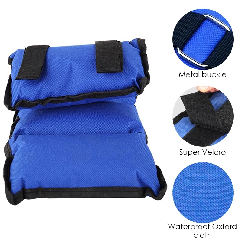 ชุดขาคู่ปรับน้ำหนักข้อเท้าข้อมือเหล็กถุงทราย 1-8 กิโลกรัมน้ำหนักการฝึกความแข็งแรงของสายรัด - รูปที่ 2