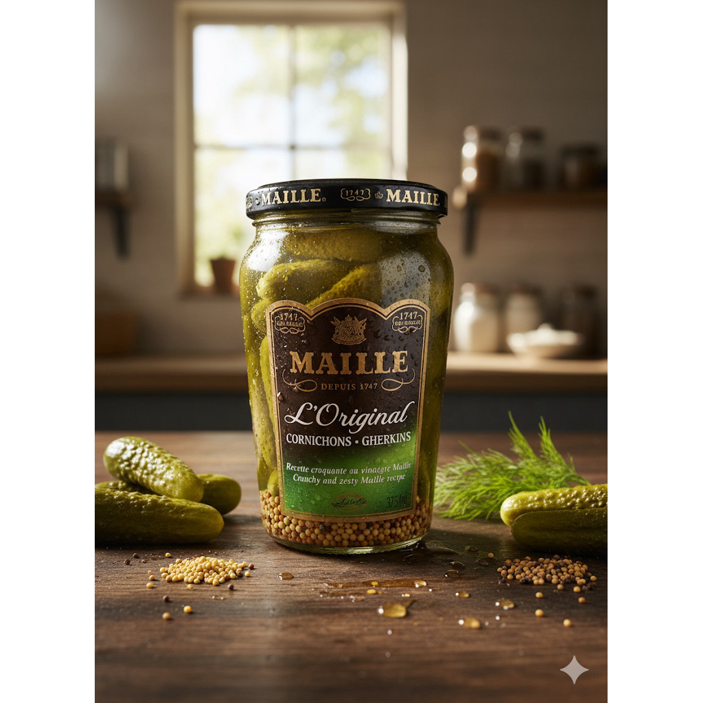 MAILLE GHERKINS Original 375g. แตงกวาดอง