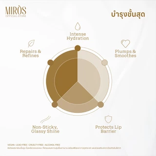 MIRÒS Lip Spread ลิปบาล์ม ลิปมันบำรุงริมฝีปาก เนื้อบัตเตอร์ ไม่เหนียว 15ml
