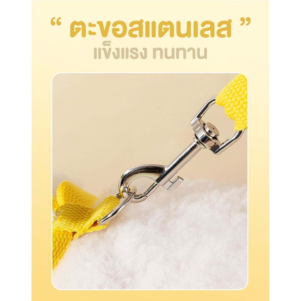 เชือกจูงแมว รุ่นOP213 สายจูงแมว สายรัดอกแมว สายจูงสุนัข 3pcs หมวกกันแดด สายรัดหน้าอก รูปที่ 3