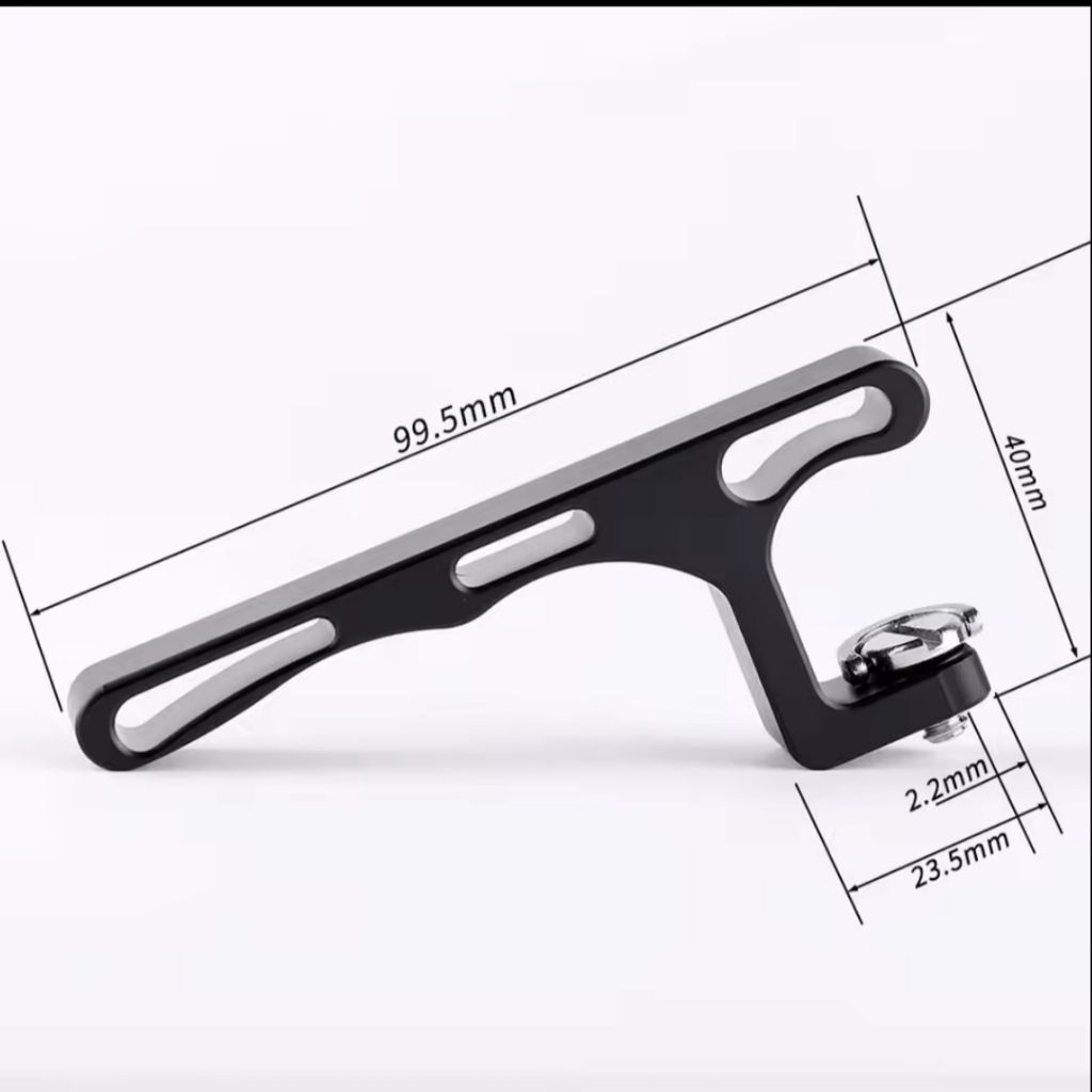 Aluminum Flashlight handle with 1/4 UNC screw