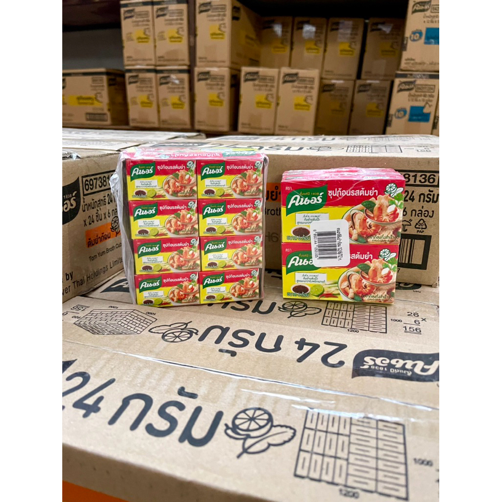 [ยกลัง]คนอร์ก้อนต้มยำ 24g./72g. เลือกข้างใน