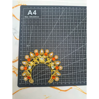 รัศมีแต่งองค์เทพแต่งพระพิฆเนศขนาดเล็กฐาน9.5cmสูง9.5cmงานฝีมือ