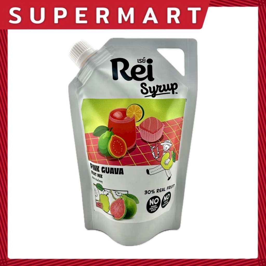 SUPERMART Rei Pink Guava Syrup  ขนาด 450 มล. #1108697