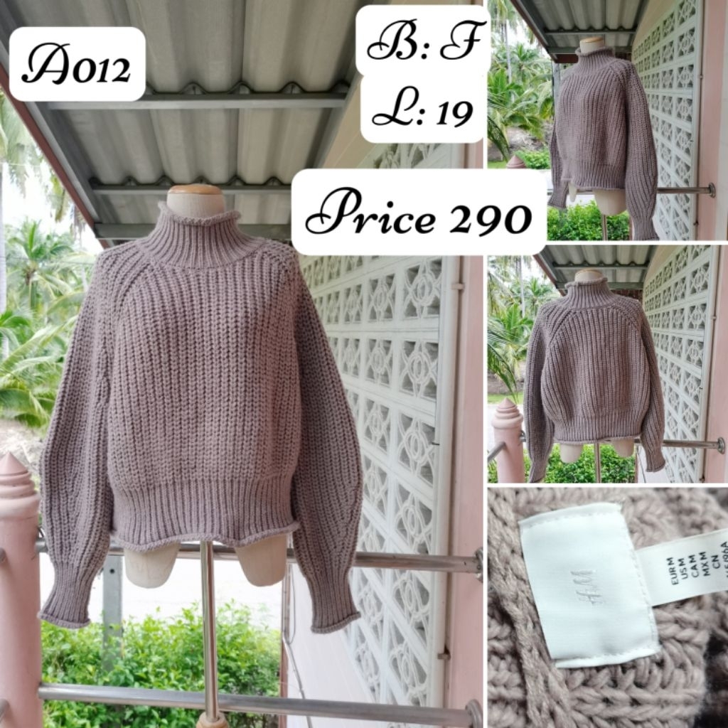 sweater​ ไหมพรม​คอเต่า