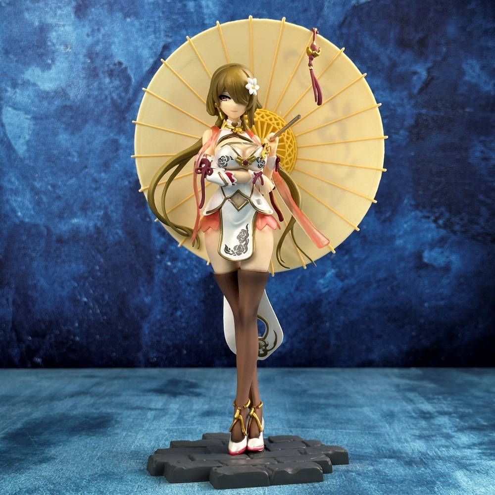 Honkai Impact 3 Rita Rossweisse Waterside Dressing ฟิกเกอร์สไตล์โบราณ มือถือร่ม ชีป้าว รูปทรงยืน ของ