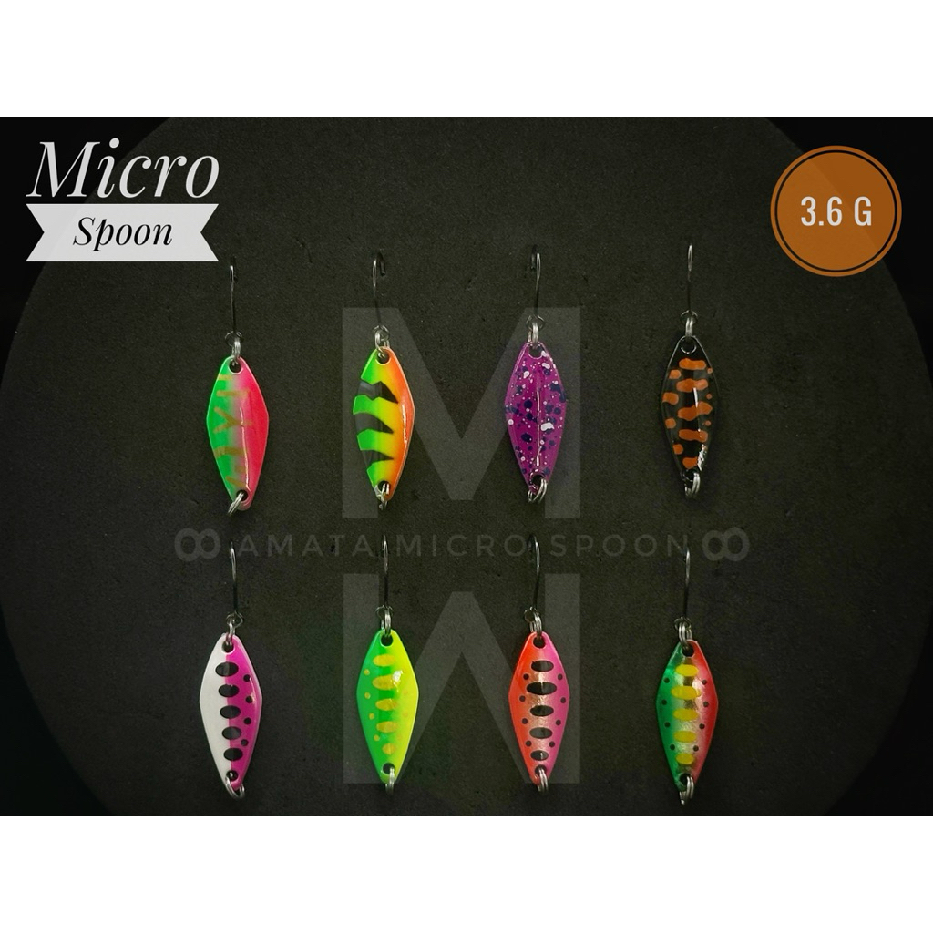 “เหยื่อปลอม” ไมโครสปูน ขนาด 3.6 กรัม : Micro Spoon 3.6 g :