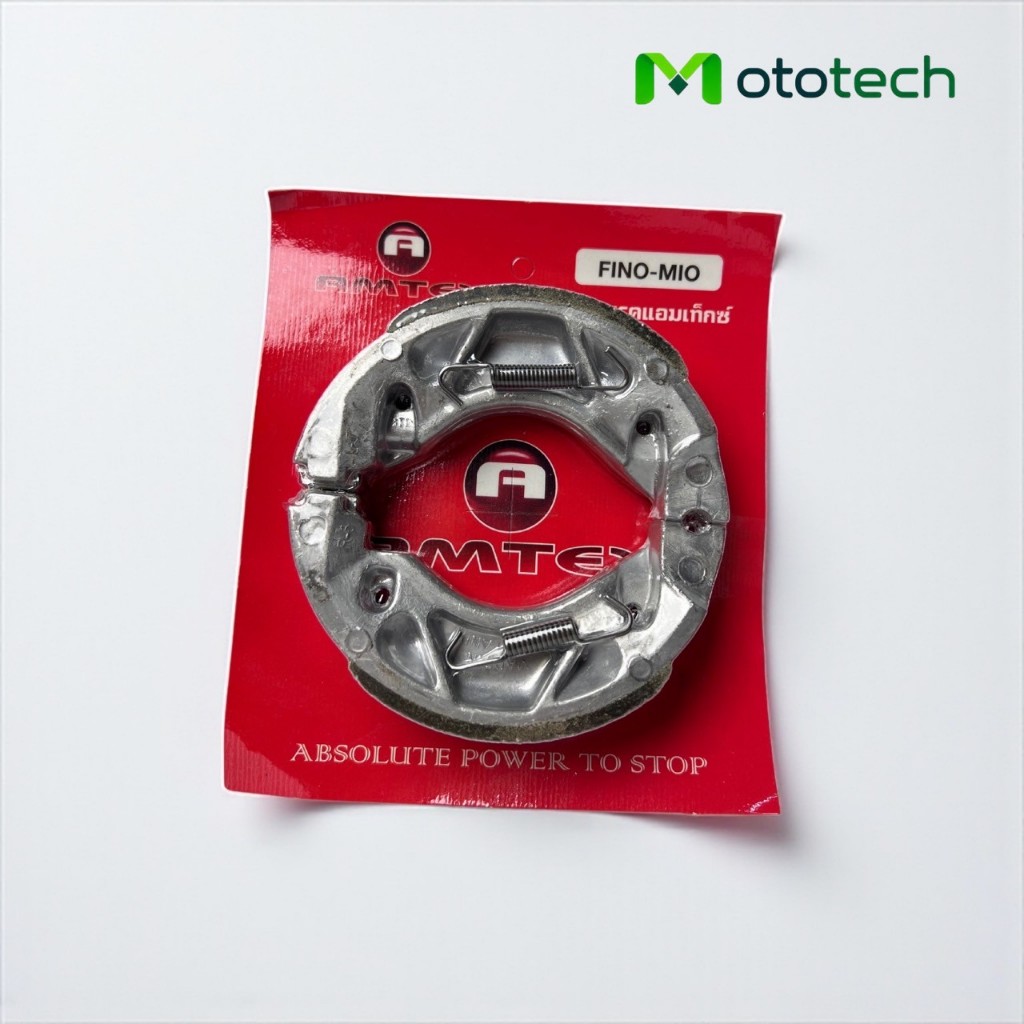 ผ้าดรัมเบรค YAMAHA MIO125  MIO FINO FINO125 QUBIC NMAX NOUVO GRANFILANO หน้า+หลัง ก้ามใหญ่หนา(7)