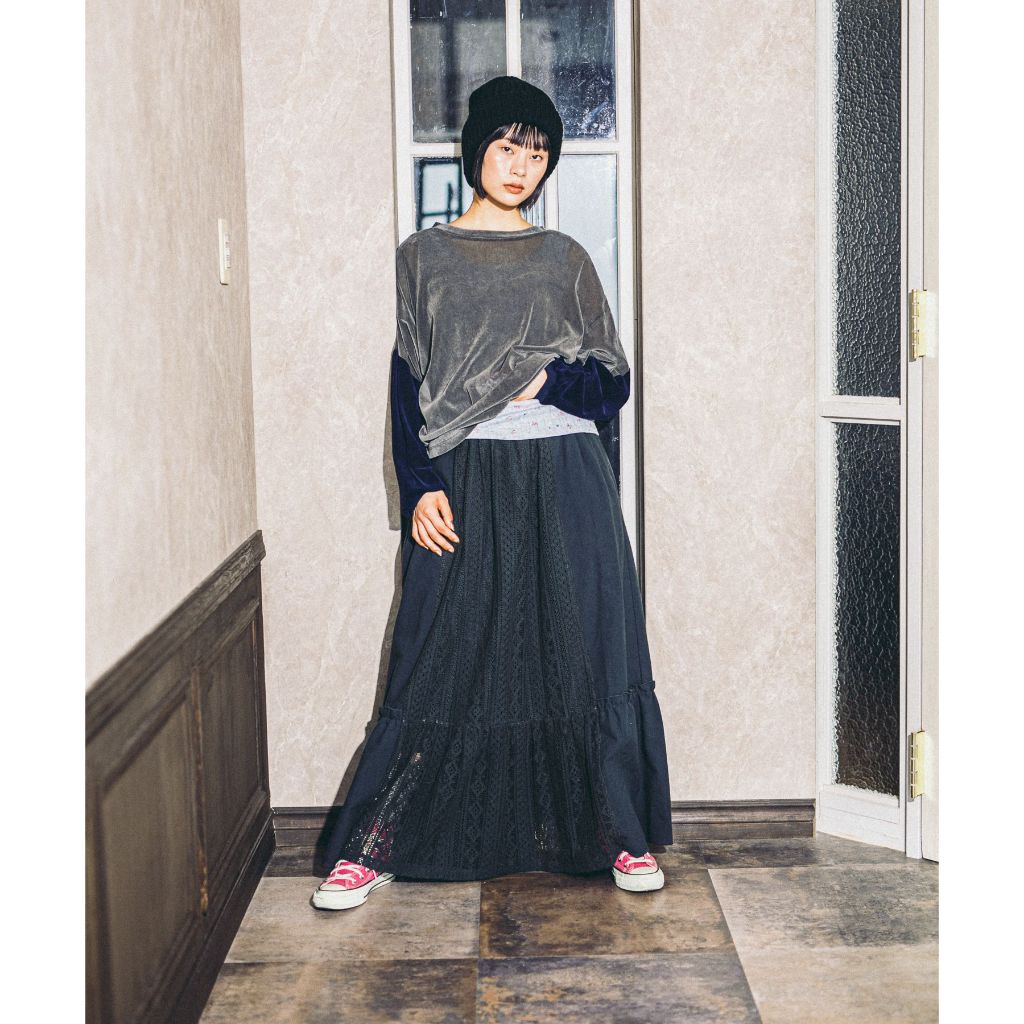 niko and ... [MODE NORM CORE] Lace Patchwork Maxi Skirt