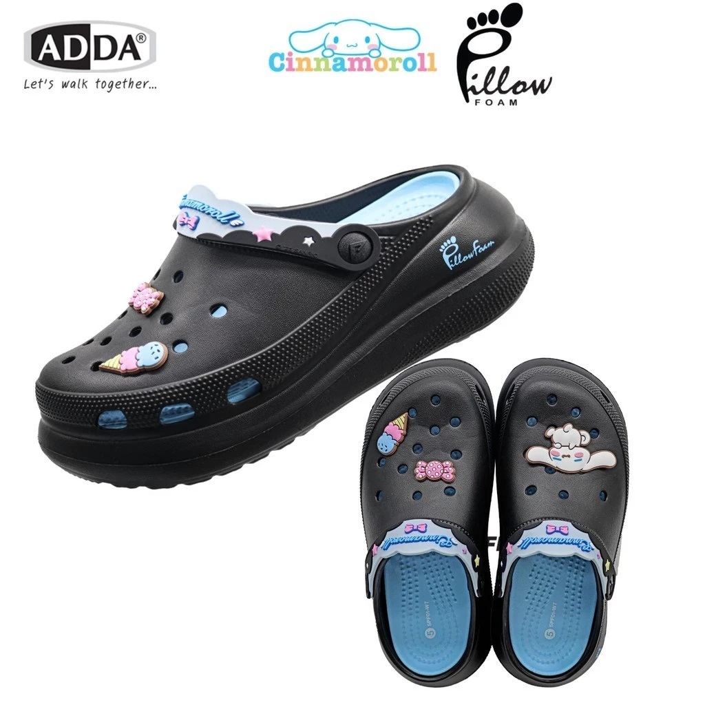รองเท้าADDA 5PF01 แท้ลายลิขสิทธิ์Cinnamonrollเด็กโตและผู้ใหญ่ เบานุ่มสบายเท้า