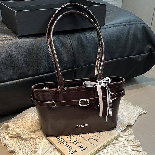 fashion.shop502 กระเป๋าสะพายข้าง  หนัง PU ประดับจี้โบว์  มีให้เลือกถึง 5 สี เทรนด์เกาหลี พร้อมส่ง มีบริการส่งด่วน B-045 - รูปที่ 6